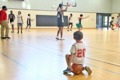 Braxton Nist, 5, watches the Waccamaw Warriors practice as he waits for his game to begin.